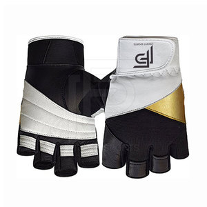 Guantes Deportivos Unisex de Media Mano de la Mejor Calidad, Cierre de Hebilla, Ligeros, Duraderos, Diseño Antideslizante para Entrenamiento en Gimnasio, Hechos de Cuero - Product Image 4