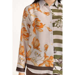 Camisas Casuales de Popelina con Estampado Floral para Mujer, Estilo Vintage, para Primavera/Verano y Otoño, Tallas XS-XL Disponibles - Product Image 3