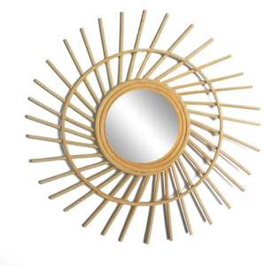 Última colección mimbre tejido a mano algas marinas espejo montado en la pared Marco de ratán decorativo ratán pared colgante sala de estar hogar - Product Image 2