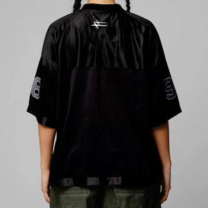 Maillot de football américain unisexe surdimensionné en mesh, streetwear, respirant, personnalisable, à manches courtes, vente en gros - Product Image 2