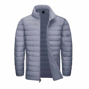 Custom Logo OEM Men Puffer Jacket Lightweight Quilted Winter Jacket Stand Collar Windproof Warm Casual Outdoor <b>Coat</b> - Product Image 2