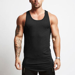 Camiseta sin mangas deportiva de verano para hombre, chaleco de gimnasio de poliéster de secado rápido, diseño muscular, equipo de entrenamiento de Color sólido con estampado 3D - Product Image 3