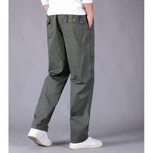 Pantalones de lino de algodón 100% de talla grande para hombre, ropa informal de tela suave, pantalones de lino holgados cómodos formales - Product Image 3