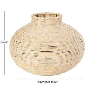 Water Hyacinth Handmade Wrapped <b>Decorative</b> <b>Vase</b> Made in Vietnam Eco-friendly material for home decor decoration Wholesale - Product Image 5