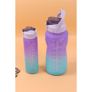 Juego de 2 Botellas de Agua de Plástico Motivacionales para Niños y Gimnasio, 2 Litros (Turquía) - Product Image 3