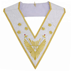 Masonic Regalia Master Mason Craft Collier d'officiers de rang provincial broderie personnalisée - Product Image 6