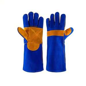 ถุงมือเชื่อมทิเก้หนังวัวประสิทธิภาพสูงทนเปลวไฟผ้าฟลีซบุโลหะป้องกันการกระเด็น - Product Image 3