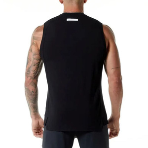 Camisetas sin mangas de punto transpirables para hombre con cuello redondo de talla grande para correr, entrenamiento, ropa de gimnasio, secado rápido, ecológico, sin mangas - Product Image 2