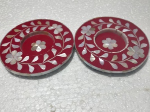 Juego de Posavasos de Lujo con Incrustaciones de Nácar, Hechos a Mano, para Bebidas, Decoración de Mesa de Comedor, Té y Café, Personalizables - Product Image 2