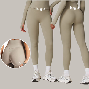 Pantalon de levage des fesses à séchage rapide brossé Pantalon de yoga taille haute extensible dans les quatre sens Leggings de yoga respectueux de la peau pour les femmes - Product Image 6