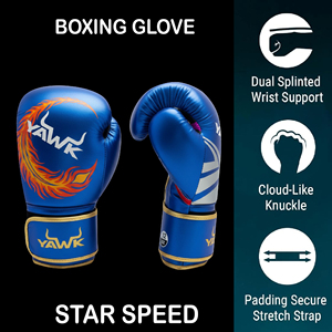 Guantes de Boxeo Profesionales para Entrenamiento y Sparring, Cuero Genuino/Cuero Artificial, Transpirables y que Absorben la Humedad - Product Image 3