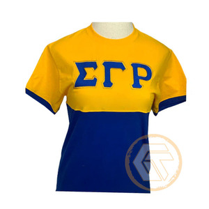 Camiseta de Sororidad Sigma Gamma Rho de GREEK TREASURES al por Mayor, 100% Algodón Jersey, Cuello Redondo, Media Manga, Bordada, Verano - Product Image 6