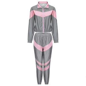 Ensemble coupe-vent décontracté et attrayant pour femmes, ensemble 2 pièces de qualité durable avec logo personnalisé pour l'hiver, survêtement respirant - Product Image 1