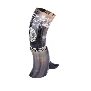 Top deals Viking Drinking Horn Mug Horn with stand White & Black available in bulk quantity from Indian supplier