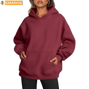 Ensemble 2 pièces à épaules tombantes pantalon de jogging Sweat-shirt avec pantalon de survêtement Sweat à capuche vierge surdimensionné - Product Image 1