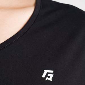 เสื้อยืดออกกำลังกายระบายอากาศได้ดีสีดำ Black Lift - Product Image 4