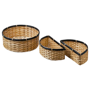 Elegant Eco-Friendly Round Rattan & <b>Willow</b> Handwoven Storage <b>Basket</b> Stylish Household Organizer with Versatile Circle Shape - Product Image 2