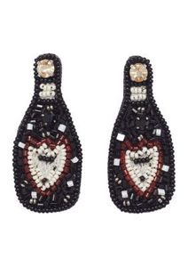 Boucles d'oreilles pendantes brodées à la main, motif patriotique perlé, design cocktail, bijoux fantaisie mignons et tendance, couleurs personnalisées, unisexe, Hiba - Product Image 4