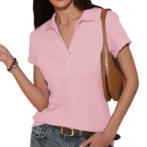 Premium Quality Best Selling Excellent Quality <b>Women's</b> Short Sleeve for <b>Polo</b> <b>Shirt</b> Solid Color <b>Polo</b> <b>Shirts</b> For <b>Women's</b> - Product Image 5