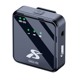 Micrófono Lavalier inalámbrico SX63 con reducción de ruido HD Mini MICRÓFONO INALÁMBRICO Lavalier cuadrado Dual para entrevista telefónica en vivo - Product Image 3
