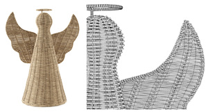 MASEL Juego de 3 Cestas de Bambú Reutilizables de Alta Precisión para Invierno, Estilo Clásico/Postmoderno, Multiusos, Decoración y Almacenamiento para el Hogar - Product Image 3