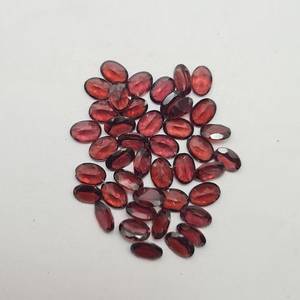 Granate Natural corte brillante granate rojo piedras preciosas sueltas lote enero piedra natal para la fabricación de joyas forma ovalada disponible precio bajo - Product Image 2