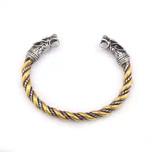 High Quality Wolf Head Bracelet Indian Jewelry Fashion Accessories Viking Bracelet Men Wristband Cuff Bracelets For unisex