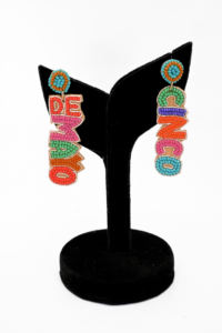 Nouvelles boucles d'oreilles pendantes rondes en perles roses faites à la main, élégantes, pour femmes, vente en gros de bijoux de mode, couleurs et tailles personnalisées - Product Image 4