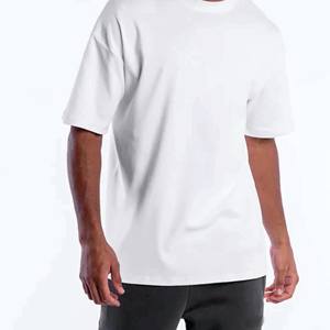 Vente en gros T-shirts à col rond en coton biologique surdimensionné pour hommes, personnalisables avec le logo de votre marque, plusieurs couleurs disponibles - Product Image 6