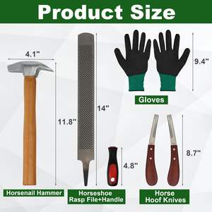 Kit de herramientas para cortar caballos equinos, 12 unidades, equipo veterinario profesional - Product Image 6