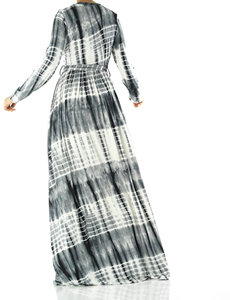 Túnicas para mujeres musulmanas 2023 moda modesta plisada impresa cambio Maxi vestido personalizado mujeres de alta calidad vestidos de mujer nuevo <span class=keywords><strong>Arr</strong></span> - Product Image 6