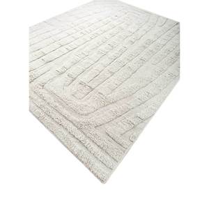 Manifest Green Hand Knotted Wool <b>Rug</b> AKWL-1767 10mm <b>Boho</b> Abstract for Home for Entryway Hallway Living Handmade Rectangle - Product Image 2