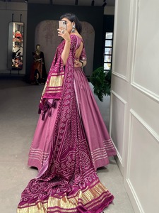 LATEST DESIGNER PURE COTTON ORIGINALMIRRPR WORK <b>LEHENGA</b> CHOLI - Product Image 3