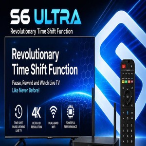 100% ของแท้ โปรแกรมเต็มระบบ- S6 Ultra Android 13 พร้อม 3000+ รายการถ่ายทอดสดจากสหรัฐอเมริกา 30000+ VODr, รีโมทควบคุมไฟส่องสว่าง_มีสินค้าในสต็อก-พร้อมจัดส่ง - Product Image 4
