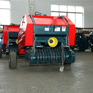 En stock mini presse à foin ronde à rouleaux avec moteur et boîte de vitesses pour l'agriculture haute sécurité qualité supérieure prix de gros - Product Image 1