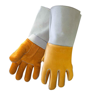 Gants de soudage en cuir de vachette anti-brûlure anti-coupure anti-feu personnalisés Protection de la sécurité industrielle Caractéristiques antidérapantes Gants de sécurité - Product Image 5