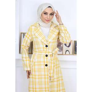 Abrigo de plumón a cuadros para mujer - Product Image 2