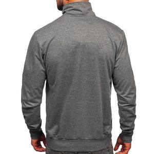 Veste polaire à fermeture éclair complète pour hommes, gris foncé, vêtements d'extérieur et urbains personnalisés - Product Image 2