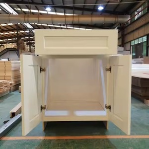 Gabinetes de cocina modernos de madera maciza estándar de EE. UU. Juego completo de almacenamiento de puertas MDF multifuncionales - Product Image 2