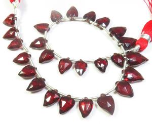 Cuentas de granate rojo de Mozambique de alta calidad, gemas de cuarzo Natural de corte facetado de pera elegante de 9-14mm, hebra de 8,5 \ "para collares africanos - Product Image 6