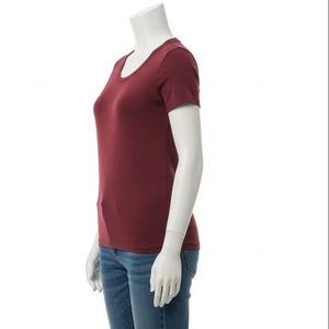 Camisetas de Mujer con Cuello Redondo Antiencogimiento, Tejido de Algodón Suave y Cómodo, Diseño Transpirable para Uso Diario y Fácil Cuidado - Product Image 5