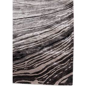 Alfombra Rectangular Genesis Hecha a Mano de Viscosa Gris y Negra con Diseño Abstracto para Dormitorio, Sala de Estar o Pasillo, Modelo TPV-4309 - Product Image 4