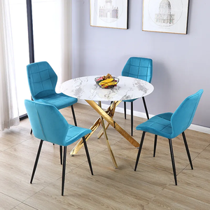 Mesa de comedor moderna, muebles para el hogar, mesa de comedor de cristal de mármol, mesa con patas de acero inoxidable, muebles de comedor - Product Image 6