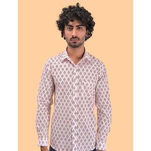 Chemise décontractée pour homme en coton imprimé à manches longues, respirante, en popeline ou tissu Oxford, motif floral ou à pois, offre ODM - Product Image 1