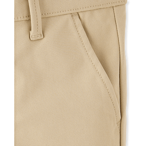 Pantalones Chinos Premium para Niñas de The Children's Place para Uniformes Escolares, de Secado Rápido y Diseño Ajustado en Colores Arena/Mar - Product Image 1