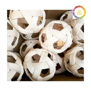 Decoración rústica para el hogar, bolas de ratán tejidas a mano, bolas decorativas de ratán Natural, orbes de mimbre ecológicos - Product Image 4