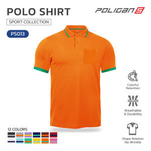 เสื้อโปโลผู้ชาย Montagut พร้อมกระเป๋ากางเกงขาสั้น100% โพลีเอสเตอร์เปล่าป้องกันริ้วรอยที่กำหนดได้เองคุณภาพสูง150 GMS - Product Image 2