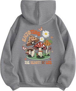 Sudaderas con capucha negras con gráfico de gato de gran tamaño para mujer, sudaderas Y2k, ropa, trajes de moda de otoño, diseño personalizado 2026 - Product Image 3