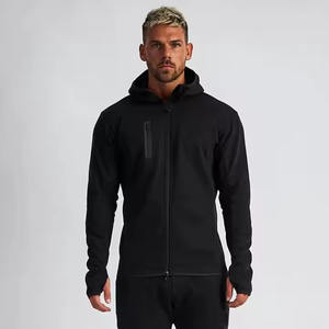 Sweat à capuche d'athlétisme 100% coton pour hommes, vente en gros de logo personnalisé, survêtement de jogging pour les sports d'hiver brodé, vêtements de course - Product Image 2