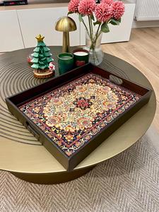 Bandeja de Servicio de Diseño con Recubrimiento de Esmalte de Madera MDF, Bandeja de Mesa de Alta Calidad para Hoteles y Restaurantes - Product Image 6